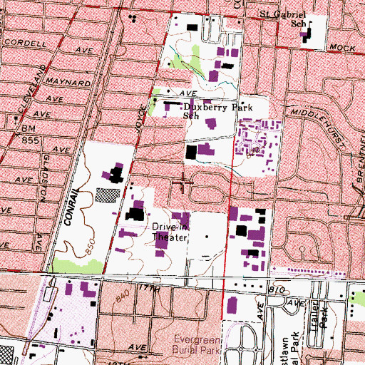 Topographic Map of Faith Tabernacle Church of God in Christ, OH