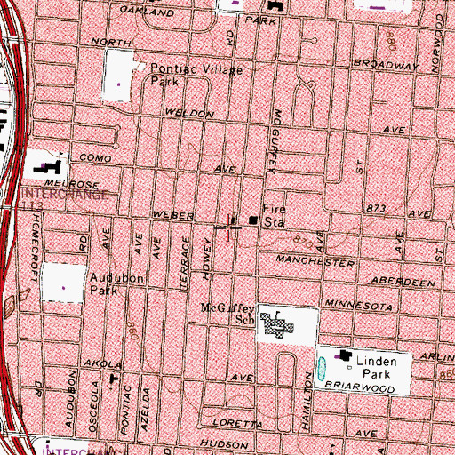 Topographic Map of First Spiritualist Church of Sprit Revelation, OH