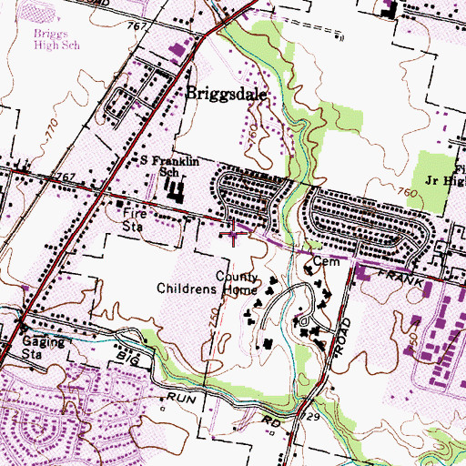 Topographic Map of Frank Road Church of the Nazarene, OH