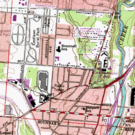 Topographic Map of Gay Tabernacle Baptist Church, OH