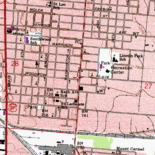 Topographic Map of Gods Revival Center, OH