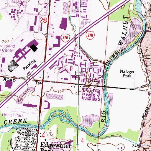 Topographic Map of Grace Evangelical Lutheran Church, OH