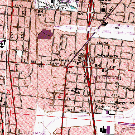 Topographic Map of Greater Emmanuel Church, OH