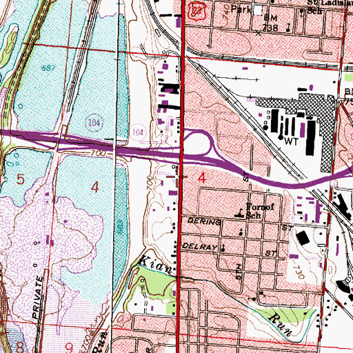 Topographic Map of Heritage Temple Freewill Baptist Church, OH