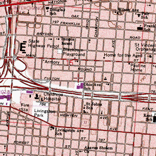 Topographic Map of Holy Church of God, OH