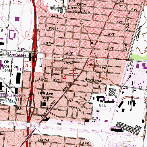 Topographic Map of Holy Temple Church of God, OH