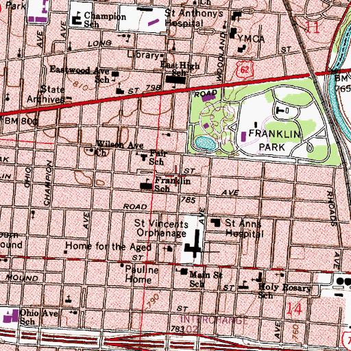 Topographic Map of International Gospel Center, OH
