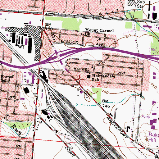 Topographic Map of Liberty Baptist Church, OH