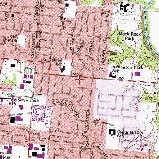 Topographic Map of Living Faith Apostolic Church, OH