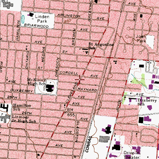 Topographic Map of Man in Christ Ministries, OH