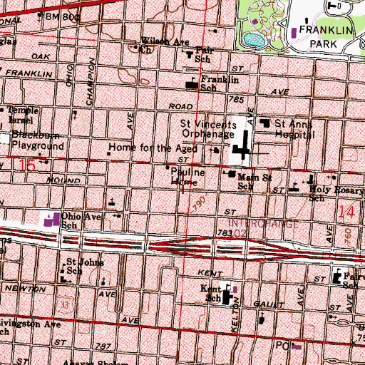 Topographic Map of Mount Period Baptist Church, OH