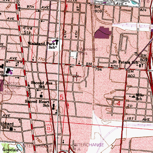 Topographic Map of Mount Sinai Holy Temple, OH
