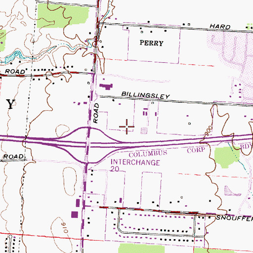 Topographic Map of New Market Shopping Center, OH