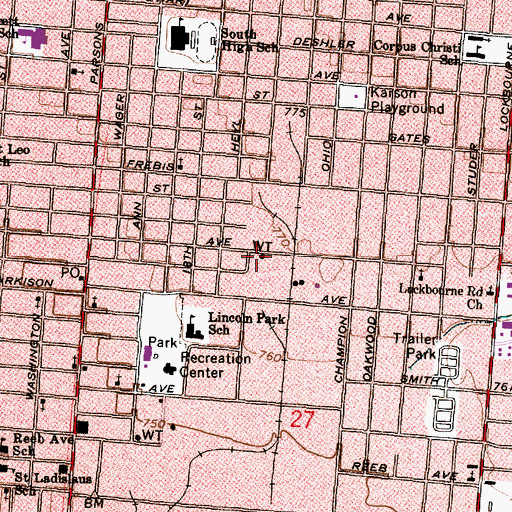 Topographic Map of New Testament Church Apostolic Church, OH