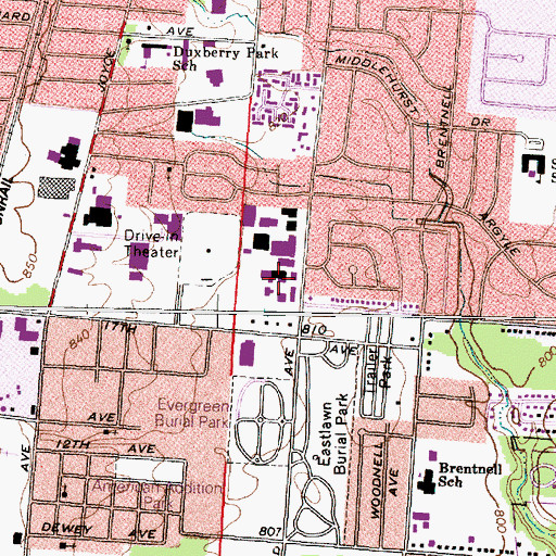 Topographic Map of Northeast Elementary School, OH