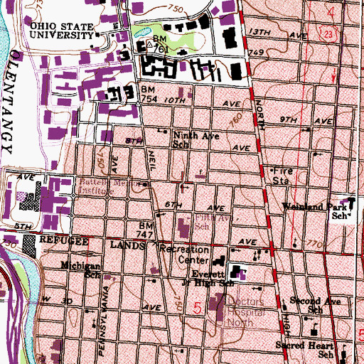 Topographic Map of Northminster Presbyterian Church, OH