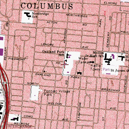Topographic Map of Faith Community Wesleyan Church, OH