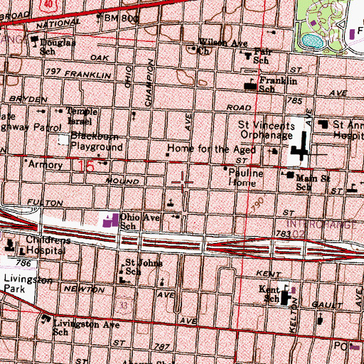 Topographic Map of Pathway Community Mission, OH
