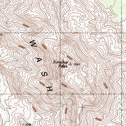 Topographic Map of Salome Peak, AZ