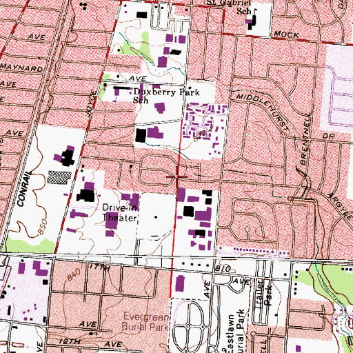 Topographic Map of Peace Baptist Mission, OH