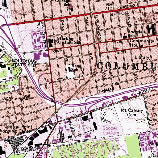 Topographic Map of Pentecostal Saints of God Church, OH