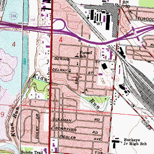 Topographic Map of Portals of Glory United Baptist Church, OH