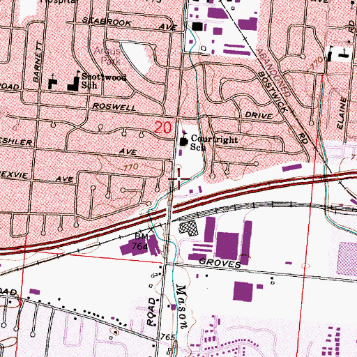 Topographic Map of Redeemers Church, OH