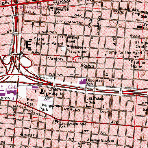 Topographic Map of Royal Assembly Church, OH