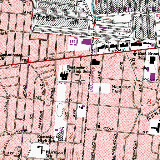 Topographic Map of Saint Marys Macedonian Eastern Orthodox Church, OH