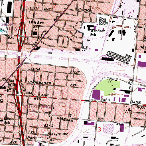 Topographic Map of Solid Rock Baptist Church, OH