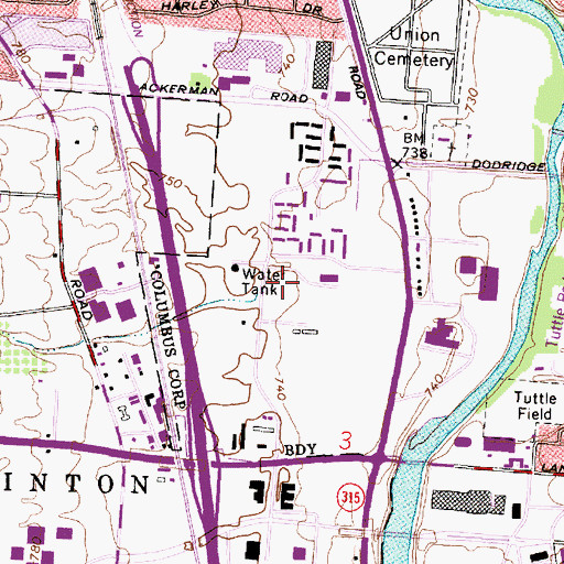 Topographic Map of Trautman Field, OH