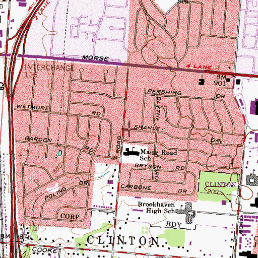 Topographic Map of Trinity United Church of Christ, OH