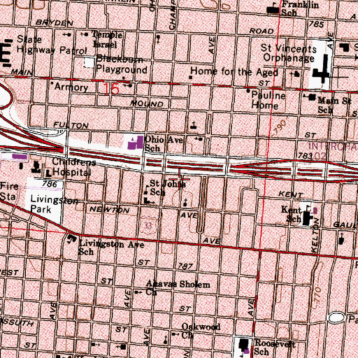 Topographic Map of United House of Prayer for All People, OH