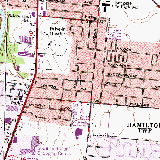 Topographic Map of Wesleyan Holiness Chapel, OH