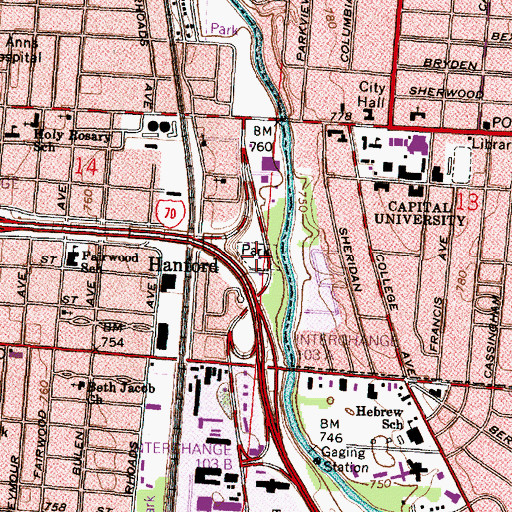 Topographic Map of Willis Park, OH