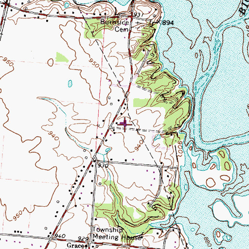 Topographic Map of Big Walnut Elementary School, OH
