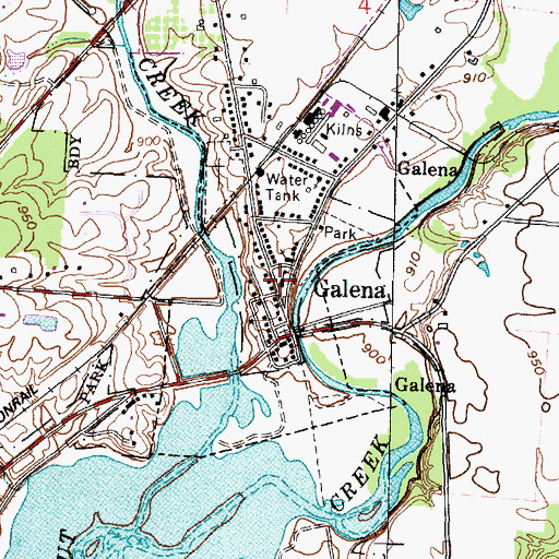 Topographic Map of Big Walnut Sixth Grade School, OH