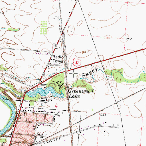 Topographic Map of Delaware County Jail, OH