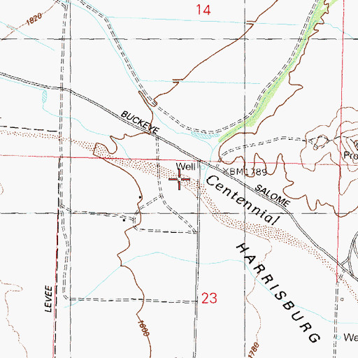 Topographic Map of Salome Wash, AZ
