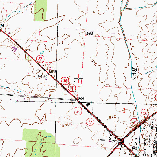 Topographic Map of Sunbury Industrial Park, OH