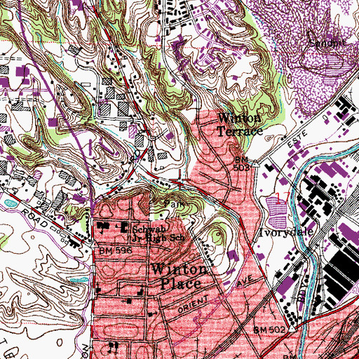 Topographic Map of Faith Assemble Movement of Holiness House of God, OH