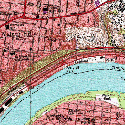 Topographic Map of Free Pentecostal Church of God, OH