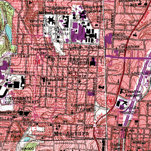 Topographic Map of Galeed Church of God in Christ, OH