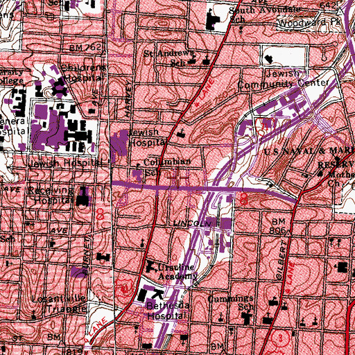 Topographic Map of Greater Canaan Missionary Baptist Church, OH