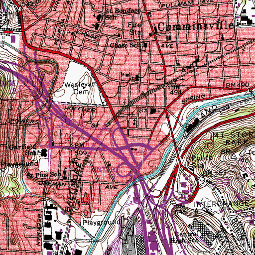 Topographic Map of Holy Trinity Church of God and Christ, OH