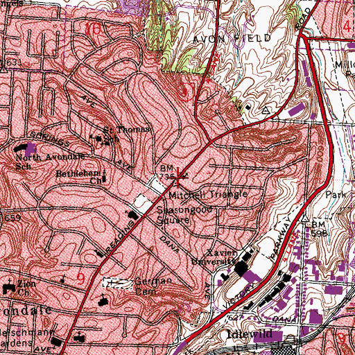Topographic Map of House of God of the Apostolic Faith, OH