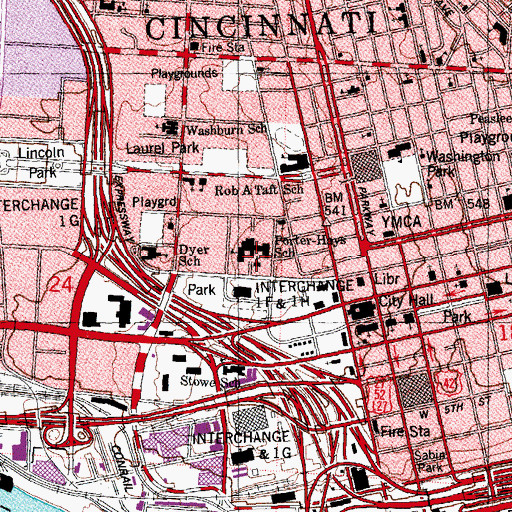 Topographic Map of Jerriel Baptist Church, OH