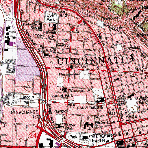 Topographic Map of Little Rock Church of God in Christ, OH
