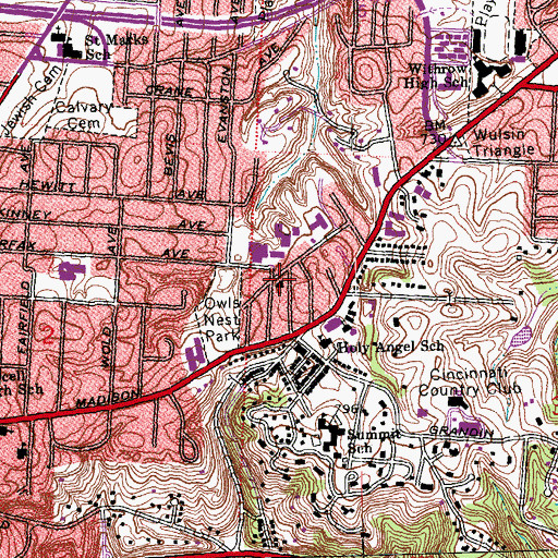 Topographic Map of Lee Chapel African Methodist Episcopal Church, OH