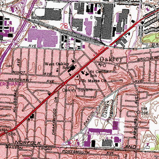 Topographic Map of New Jerusalem Apostolic Temple, OH